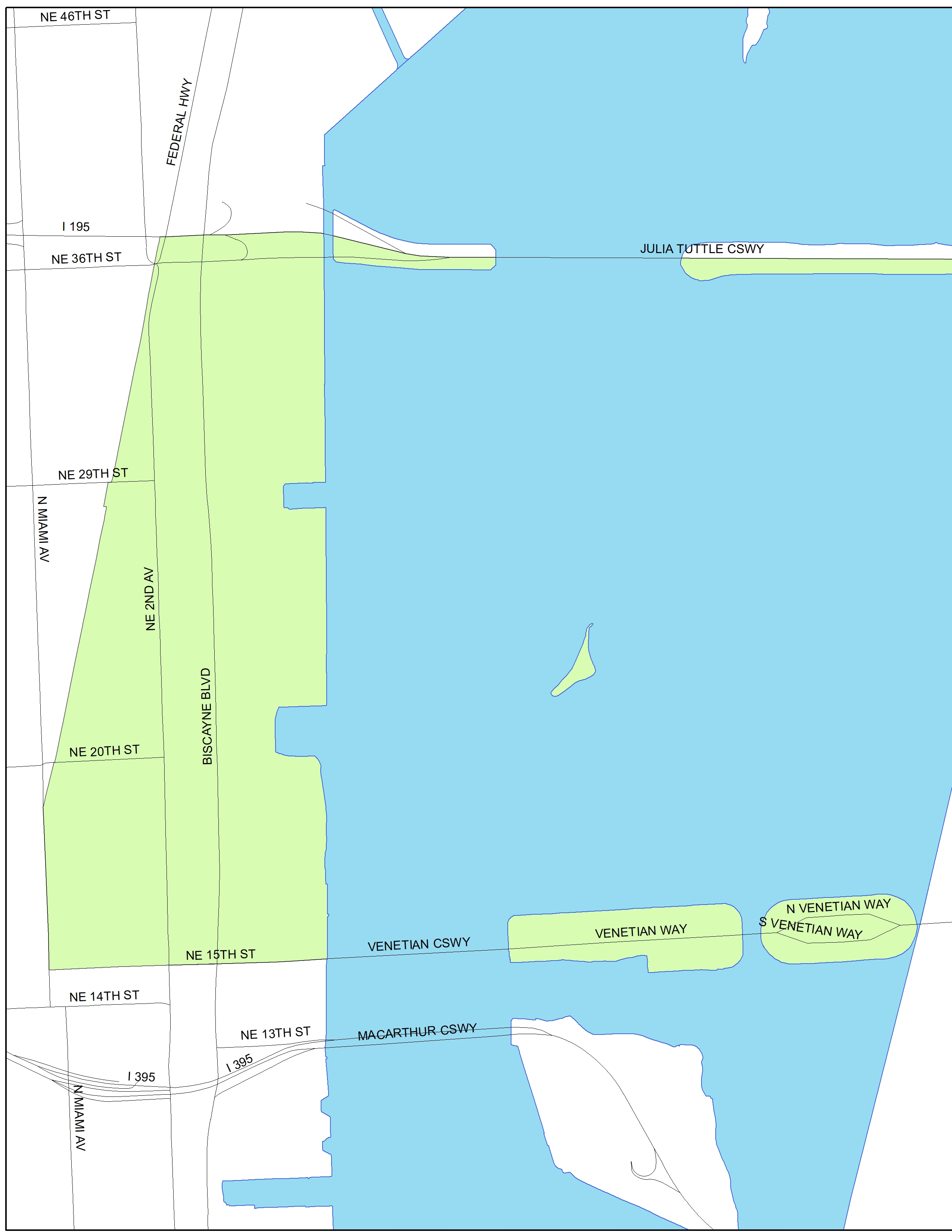 EdgeWater Police Neighborhood Service Area Map